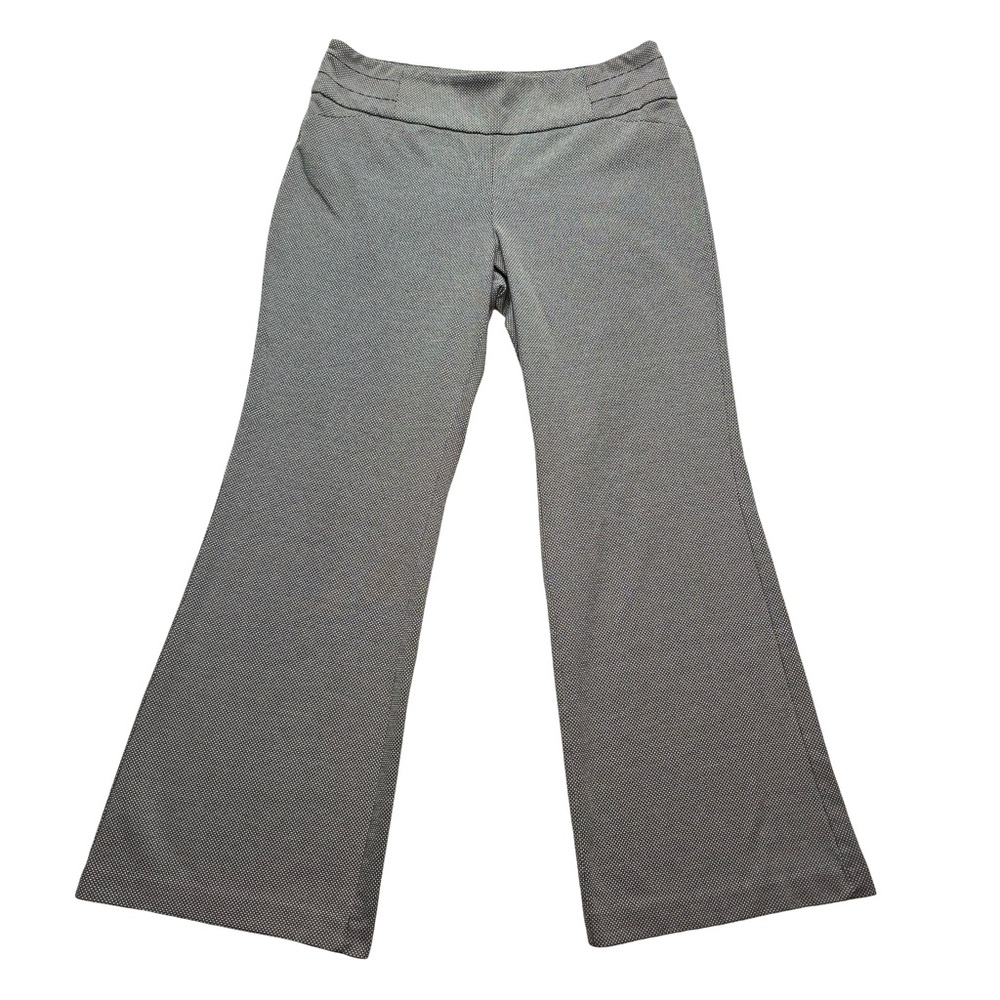 New York‎ & Company Stretch Bootcut Pants Black White Pattern Women’s L